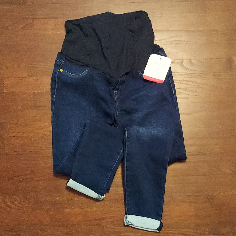 Women's Dark Blue Maternity Jeans